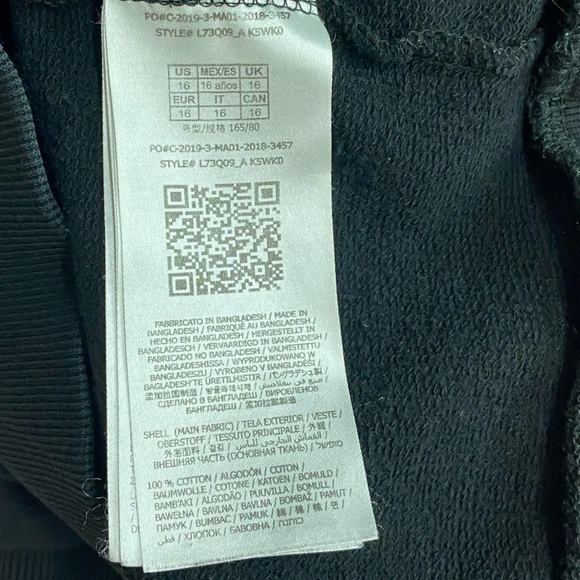 5/$25 Guess Black Vintage Feel Long Sleeve Crew Neck Logo T Shirt 16 - Picture 5 of 15